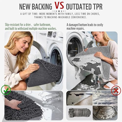 Bathroom Rugs Non Slip Washable 32x20 Inch