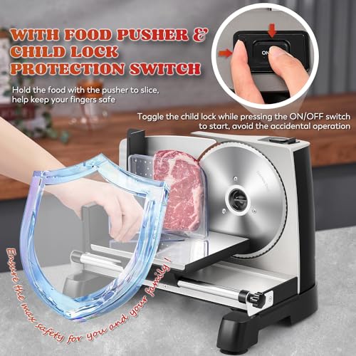 Meat Slicer Electric 200W with 7.5’’ Blades