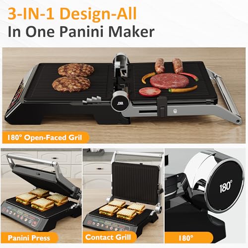 Indoor Grill & Griddle with Preset Menu