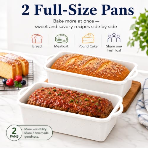 2 Pack 8.5x4.5 Standard Silicone Loaf Pans (4 Count)