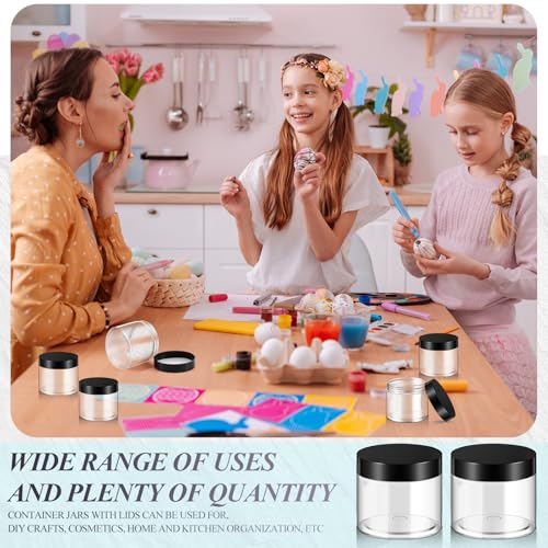 6 Pack 32 oz Plastic Jars Containers with Lids Wide (6 Count)