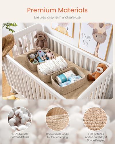 Small Woven Storage Basket for Organizing (3 Count)