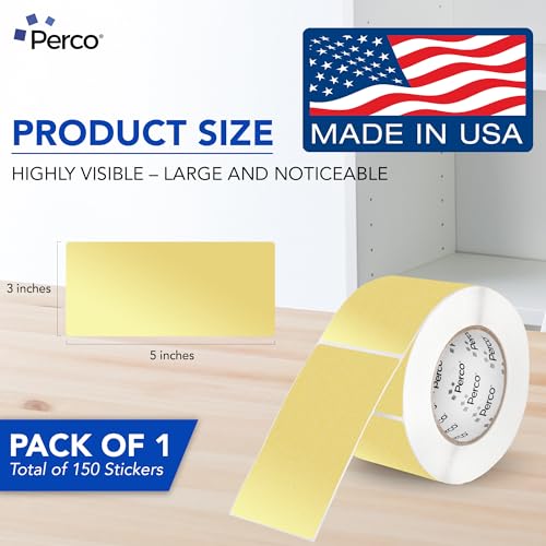 Metallic Gold 3x5 Inch Perforated Sticker Labels