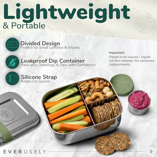 Stainless Steel Bento Box + Condiment Container