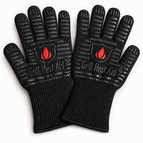 BBQ Grill Gloves Heat Proof for Men 932°F Grilling Fire Pit (2 Count)