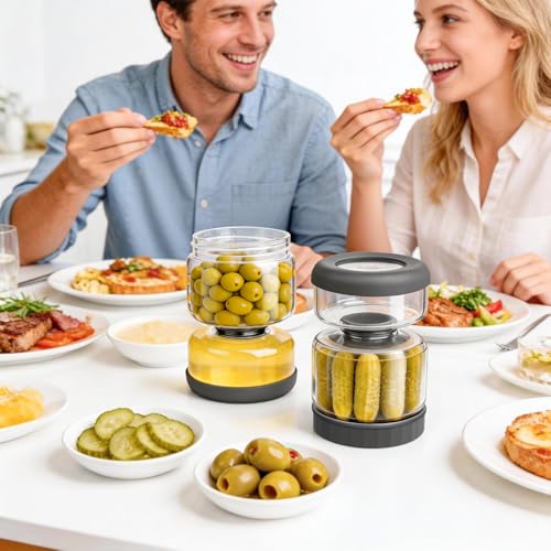 Glass Pickle Jar with Strainer Flip (25 Count)