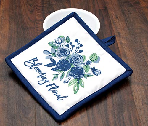 Pot Holders Heat Resistant Cotton Set of 3 Nonslip 8"x8" Inch Hot Pads for Kitchen (3 Count)