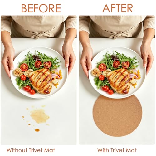 Cork Hot Pads for Kitchen (4 Count)