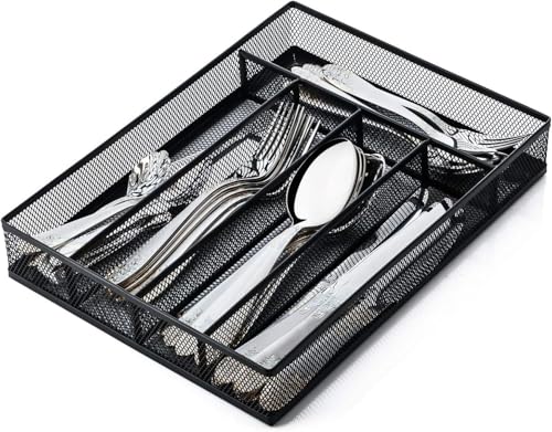 mesh silverware tray for drawer