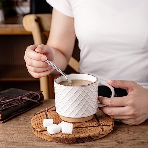 12 OZ Stackable Coffee Mugs Set of 4 (4 Count)