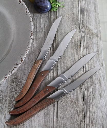 Laguiole Connoisseur Rosewood Steak Knives (4 Count)