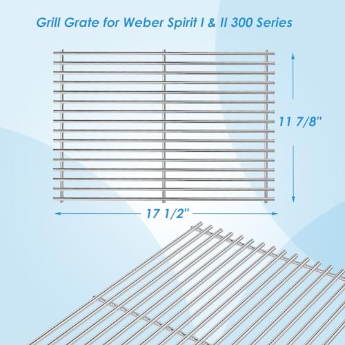 7639 17.5" Grill Grates Replacement for Weber GS4 Spirit II 300 Series