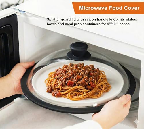 Vented Splatter Upgraded Tempered Glass Microwave Cover