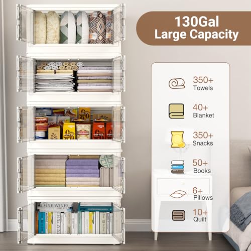 345Qt Stackable Storage Bins with Individual Lids & Wheels (3 Count)