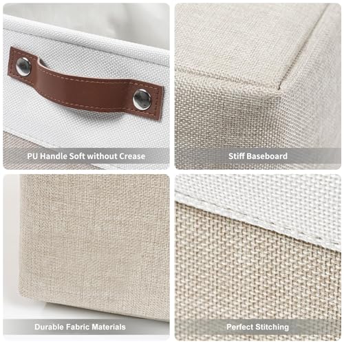Storage Bins Large Fabric Storage Baskets for Shelves 3 Pack (3 Count)