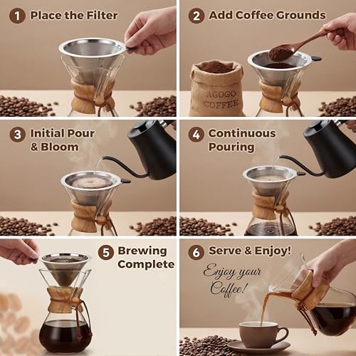 Pour Over Coffee Maker Set (6 Count)