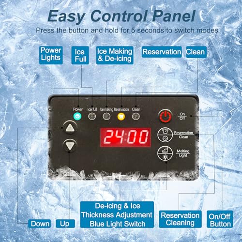 120 lbs High Output Commercial Ice Maker Undercounter Reversible Door