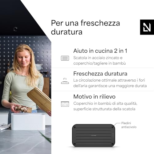 Bread Box I Metal bread box for long lasting freshness with non
