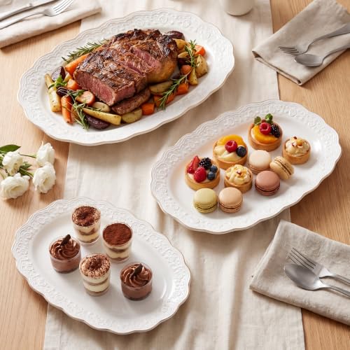 Ceramic Serving Platter Set (3 Count)