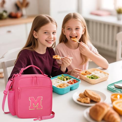 Initial Insulated Lunch Bag for Girls Kids
