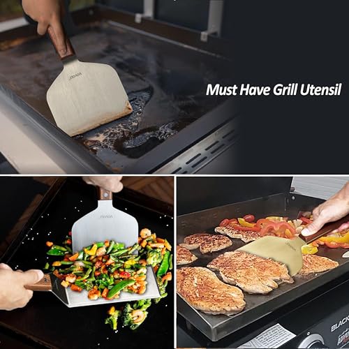 Stainless Steel Metal Spatula Set For Griddle (3 Count)