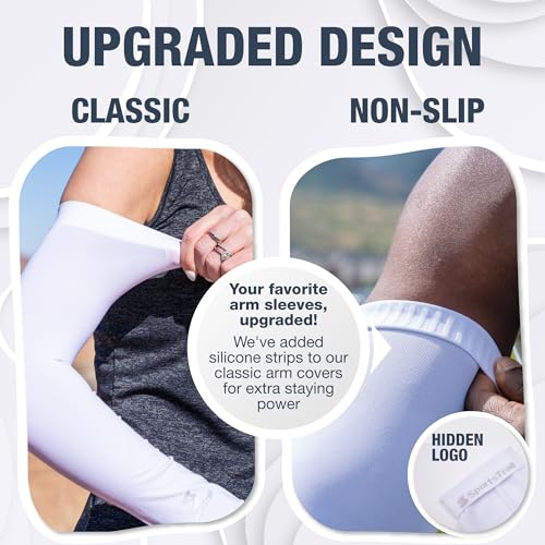 Non Slip Cooling Arm Sleeves for Men & Women