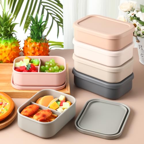 6 Pcs Silicone Bento Box (6 Count)