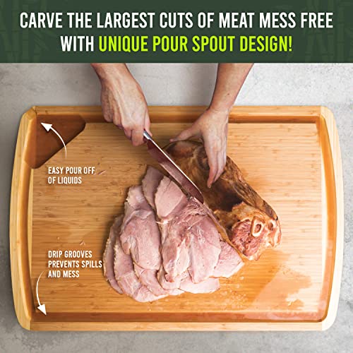 GIGANTIC 36 x 24 Inch Extra Large Bamboo Cutting Board with Lifetime Replacements