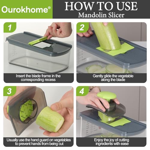 Mandolin Slicer with Handheld Spiralizer