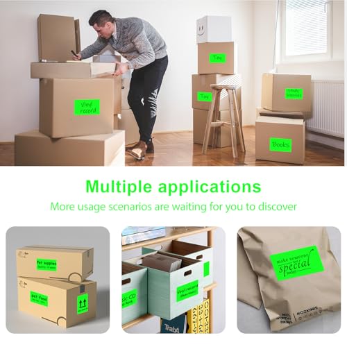 3 X 5 Inch Printable Waterproof Rectangle Color Coding Labels