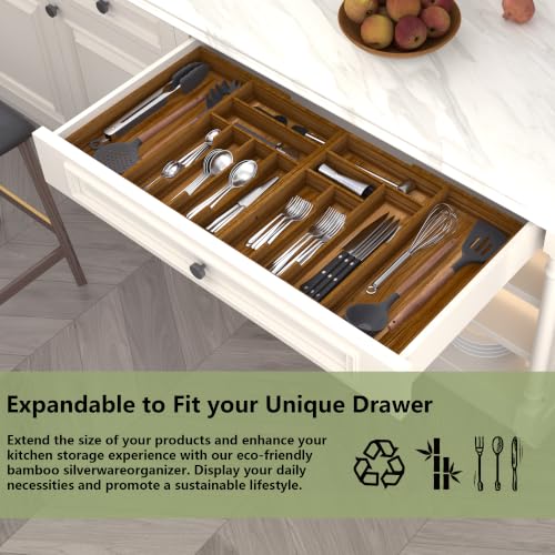 Extra Large Silverware Drawer Organizer