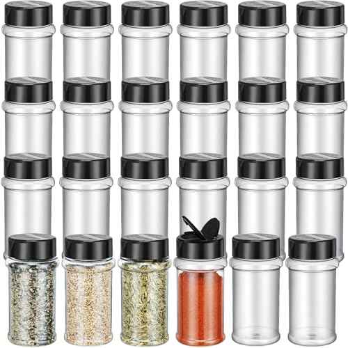 24 Pcs Plastic Spice Jars with Shaker Lids (24 Count)