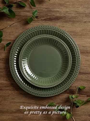 Ceramic Plates and Bowls Sets (12 Count)
