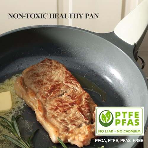 Nonstick Ceramic Frying Pan with Lid
