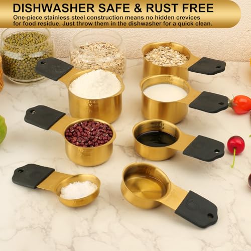 Gold Magnetic Measuring Cups & Spoons Set of 16