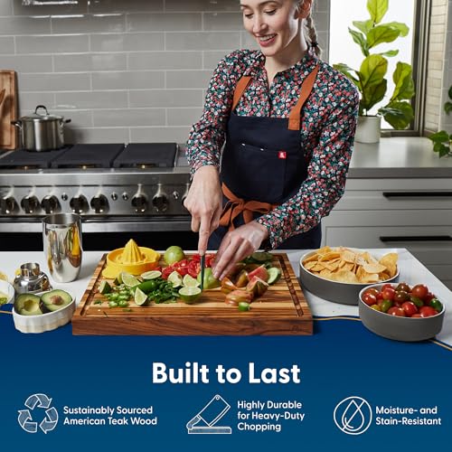 Laurel Teak Wood Cutting Board