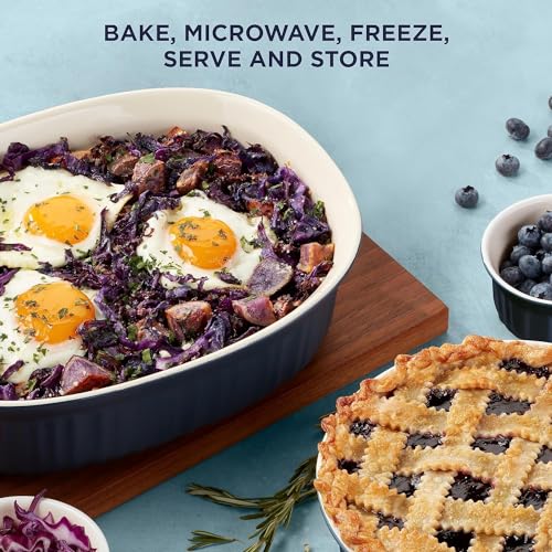 Ceramic Bakeware Set with Lids Chip and Crack Resistant Stoneware Baking Dish