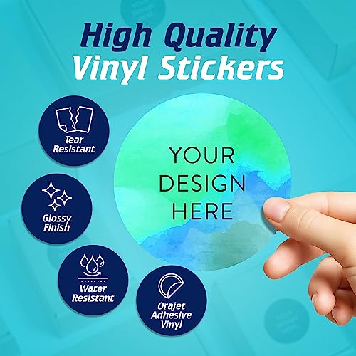 Custom Vinyl Stickers Your Image (100 Count)