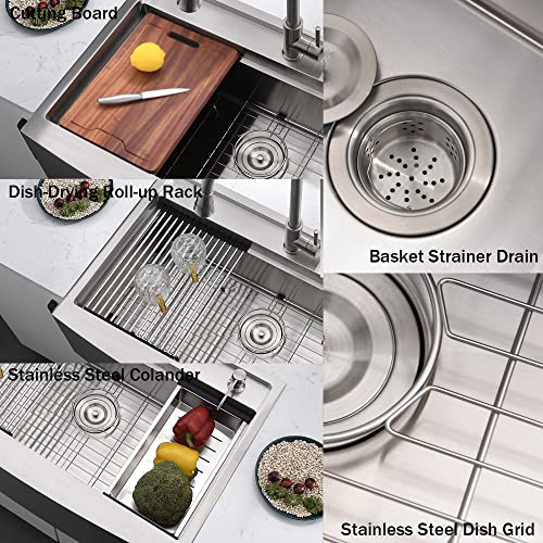 33 Inch Farmhouse Kitchen Sink Workstation