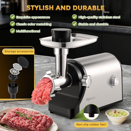 Electric Meat Grinder 3200W Multifunctional with Metal Gearbox