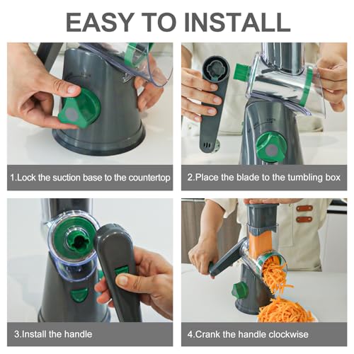Rotary Cheese Grater Hand Crank Cheese Shredder for Fresh Cheese