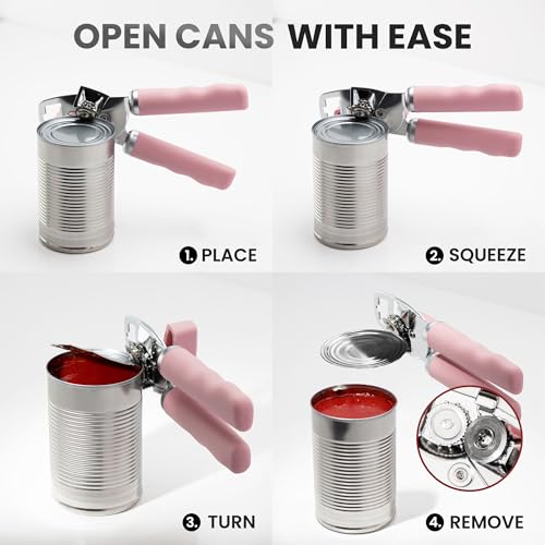Heavy Duty Stainless Steel Can Opener Manual with Bottle Opener