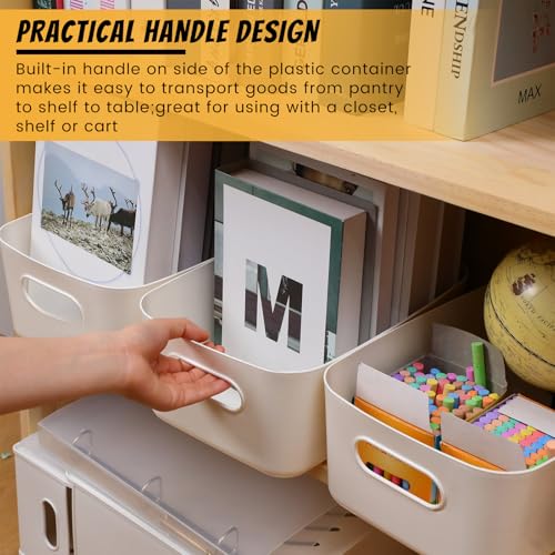 White Plastic Storage Bins (10 Count)