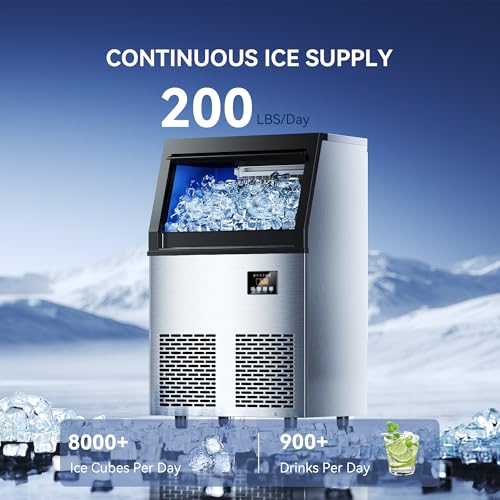 200 lbs 24H Commercial Ice Maker Machine