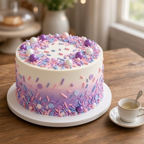Purple Series Sprinkles Candy Mix Size Edible Pearls Cake Decorations Cupcake Toppers Cookie Decorating Perfect for Wedding Party Valentine Halloween Christmas Supplies 4.58OZ (4.58 Ounce)