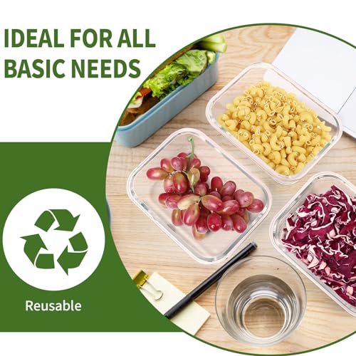 Large Glass Food Storage Containers with Lids Airtight