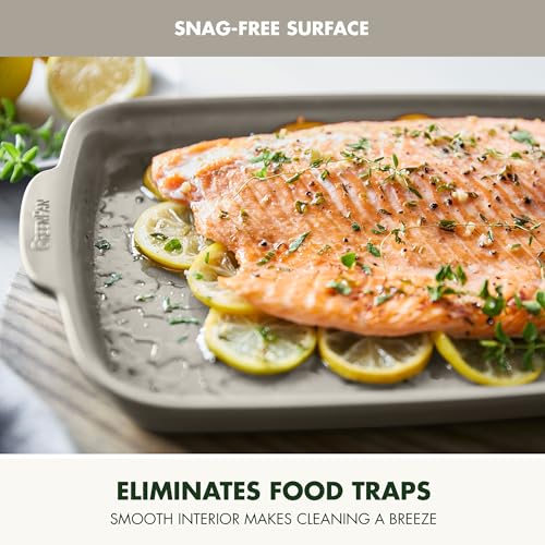 Premiere Ovenware Healthy Ceramic Nonstick 18" x 13" Half Rectangular Baking Pan