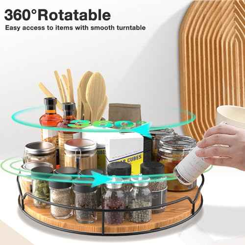 Lazy Susan Turntable Organizer for Cabinet Pantry Kitchen Countertop Refrigerator Cupboard
