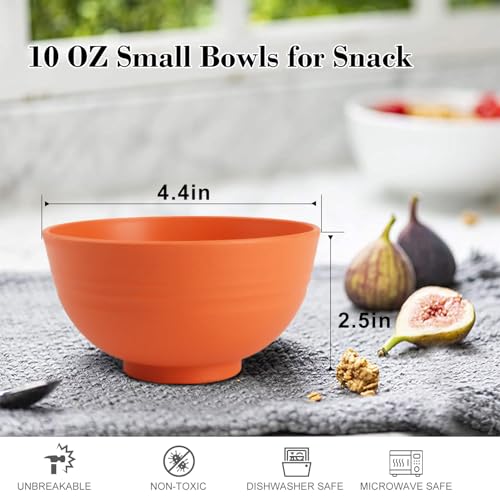 wheat straw small bowls 10oz set of 8