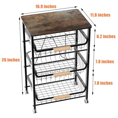 4 Layer Fruit Basket Kitchen Food Organizer and Rack